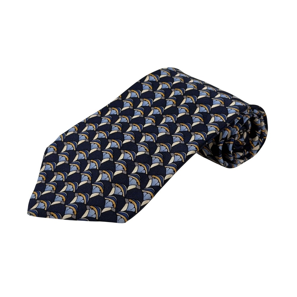 Vintage Christopher Reeve Collection Tie Mens OS Blue Silk Glenn Close Hamlet‎